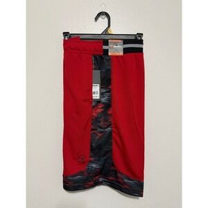 AND1 Men's Athletic Shorts Large Red/Black Camo Basketball Gym NWT
